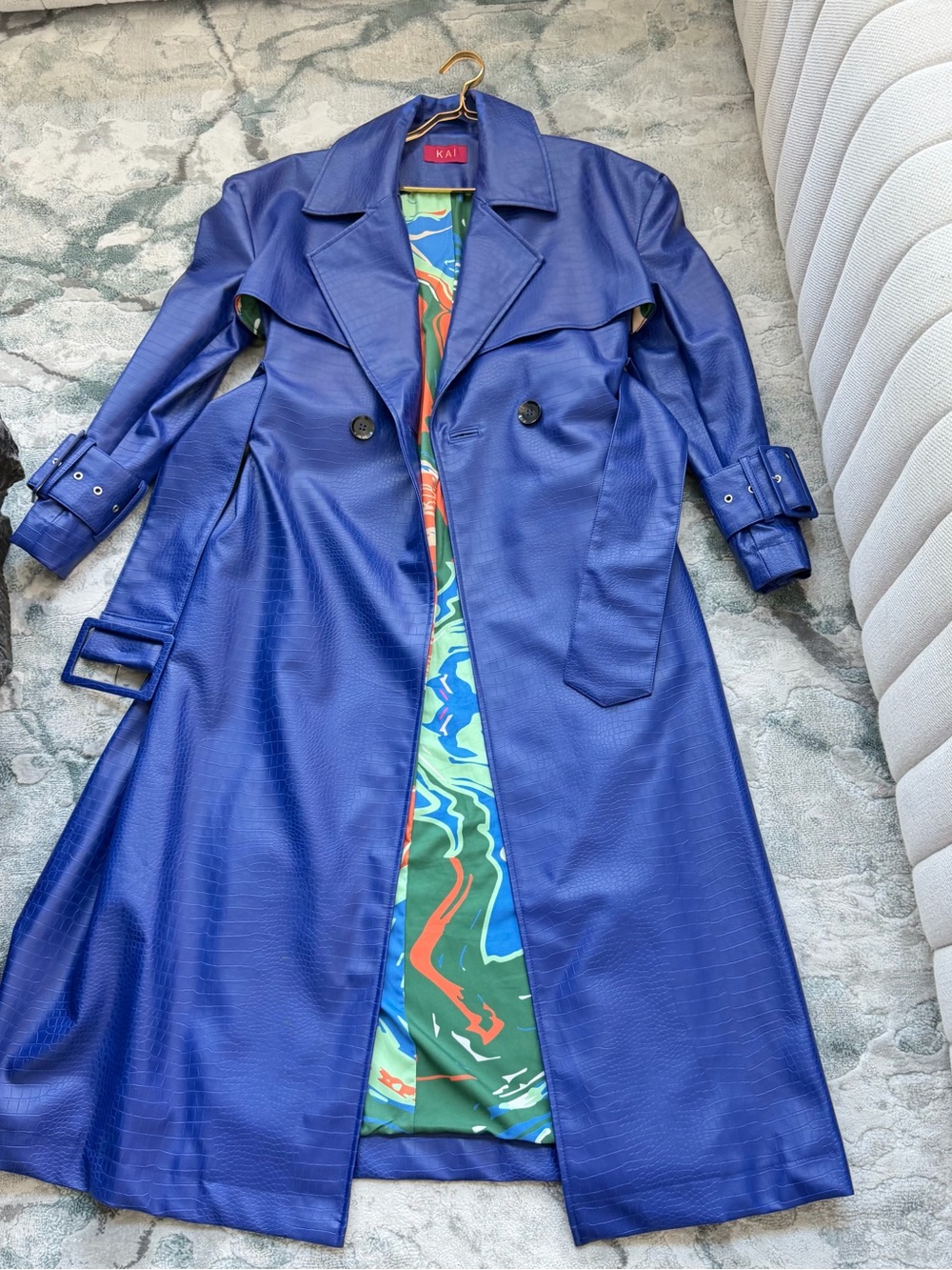 Kai Collective Women's Royal Blue Trench Coat